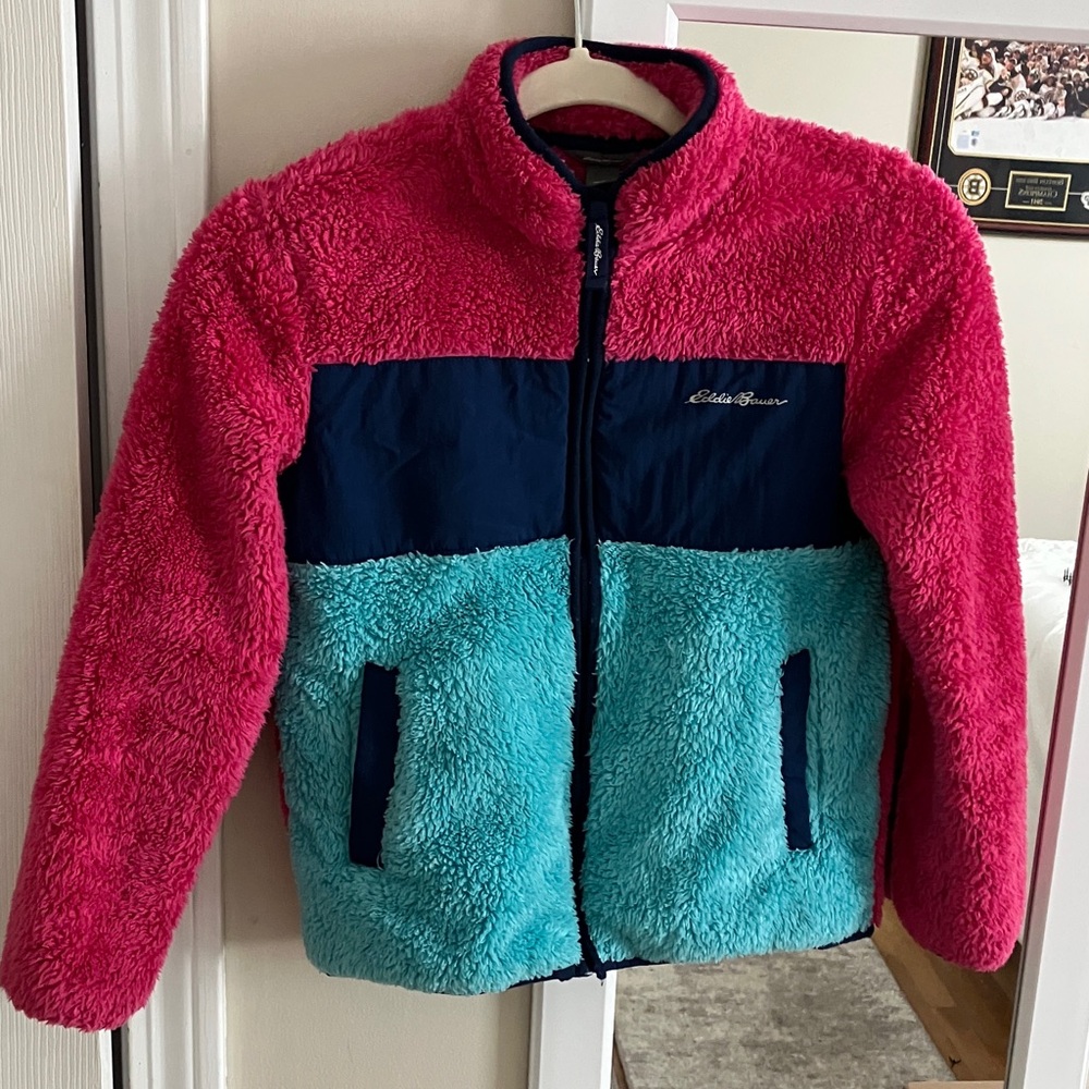 Eddie Bauer Kids' Pink and Teal Fleece Jacket
